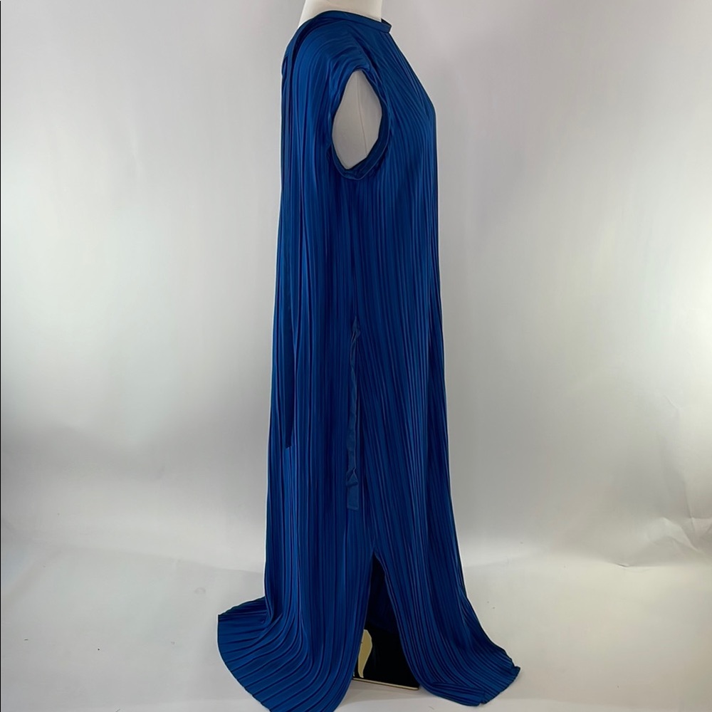 Atlein Collective Navy Plisse Midi Dress, S - Picture 7 of 14